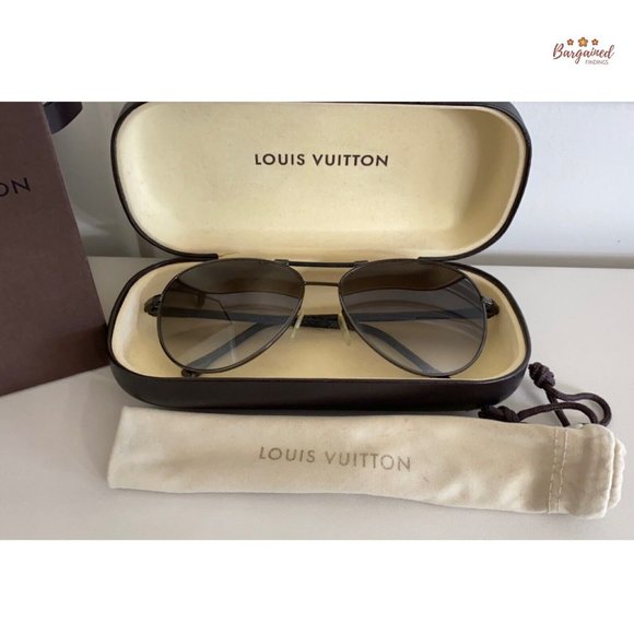 Authentic LOUIS VUITTON Damier Graphite Gunmetal Conspiration Pilote Sunglasses - Picture 11 of 12